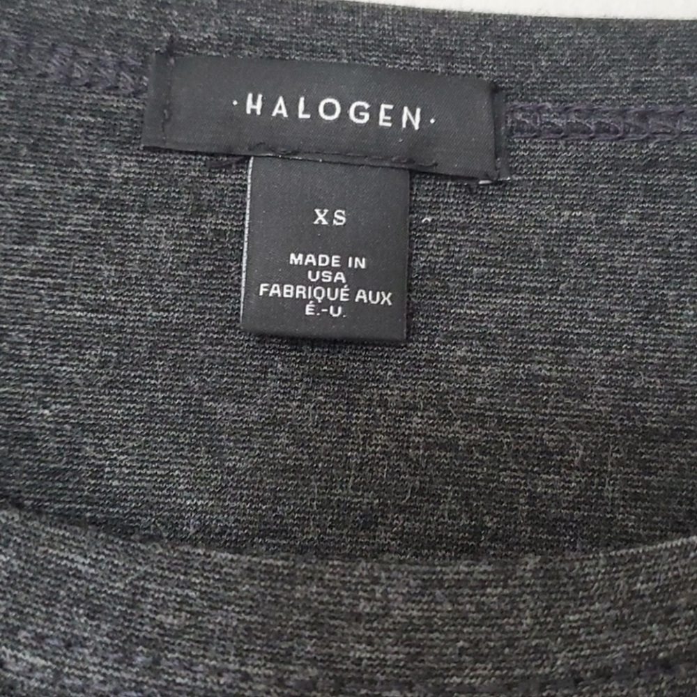 NWOT Halogen Dress •Beautiful Statement Long Sleeves in Dark Charcoal - Picture 8 of 10